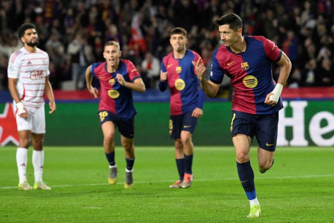 Ligue des champions  Lewandowski brille, Barcelone domine Brest avec autorité